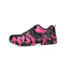 Hot Selling Anti-Slip Industrial Pink Camouflage Safety Shoes